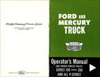 1963 Ford/Mercury F100/350 Operator's Manual