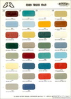 1969 Ford Truck paint chip sheet - Big A / Rogers