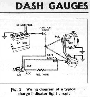 Circuit Diagram Ammeter on The    Idiot Light    Compares The Battery Voltage To The Alternator