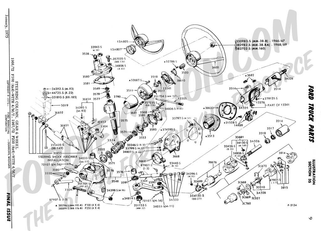 1968 Ford f100 steering column #8