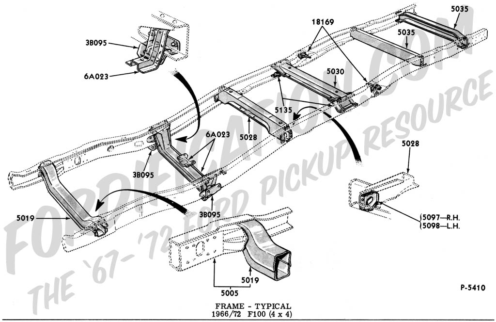 Ford Truck Technical Drawings and Schematics - Section D - Frame, Body