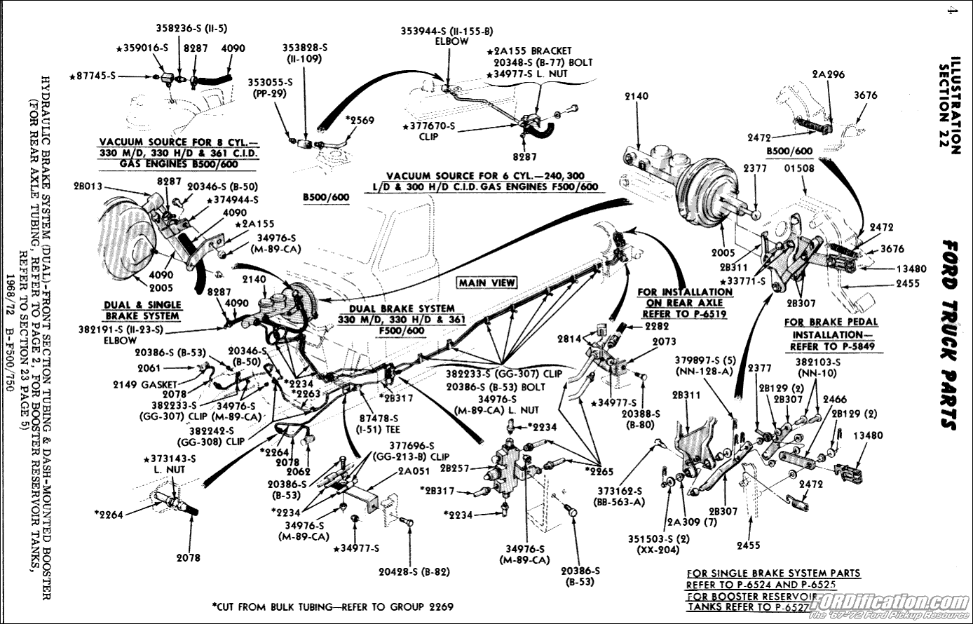 Ford Truck Technical Drawings and Schematics - Section B - Brake