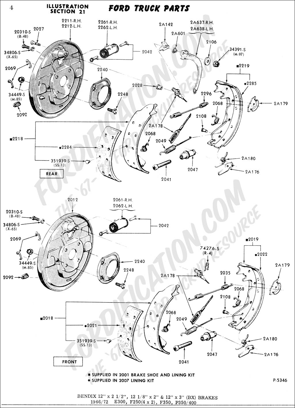 Ford Truck Technical Drawings and Schematics - Section B - Brake