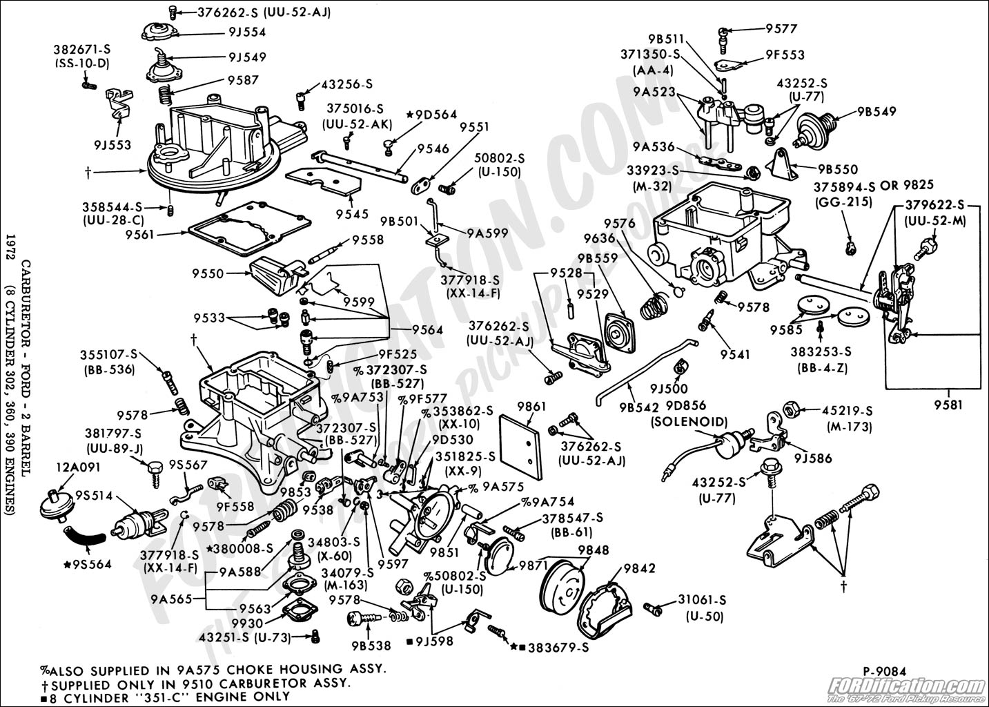 Ford Truck Technical Drawings and Schematics - Section E - Engine and