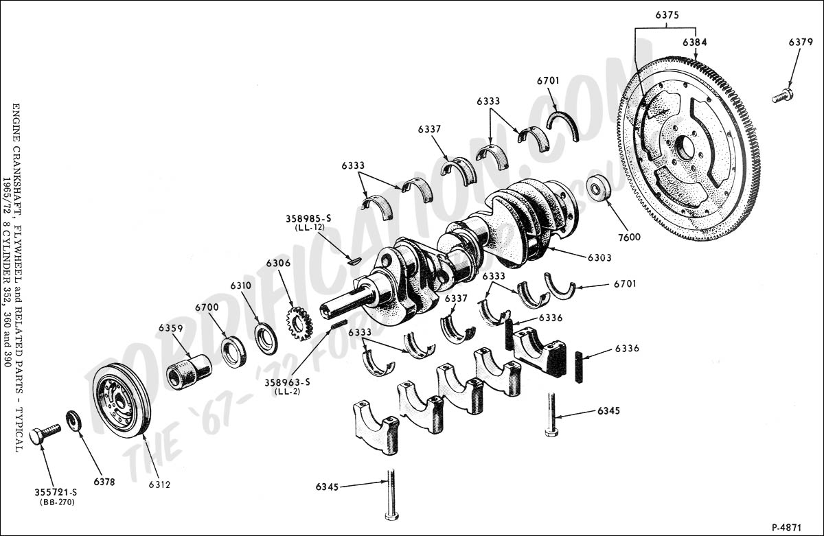 Ford mustang crank shaft