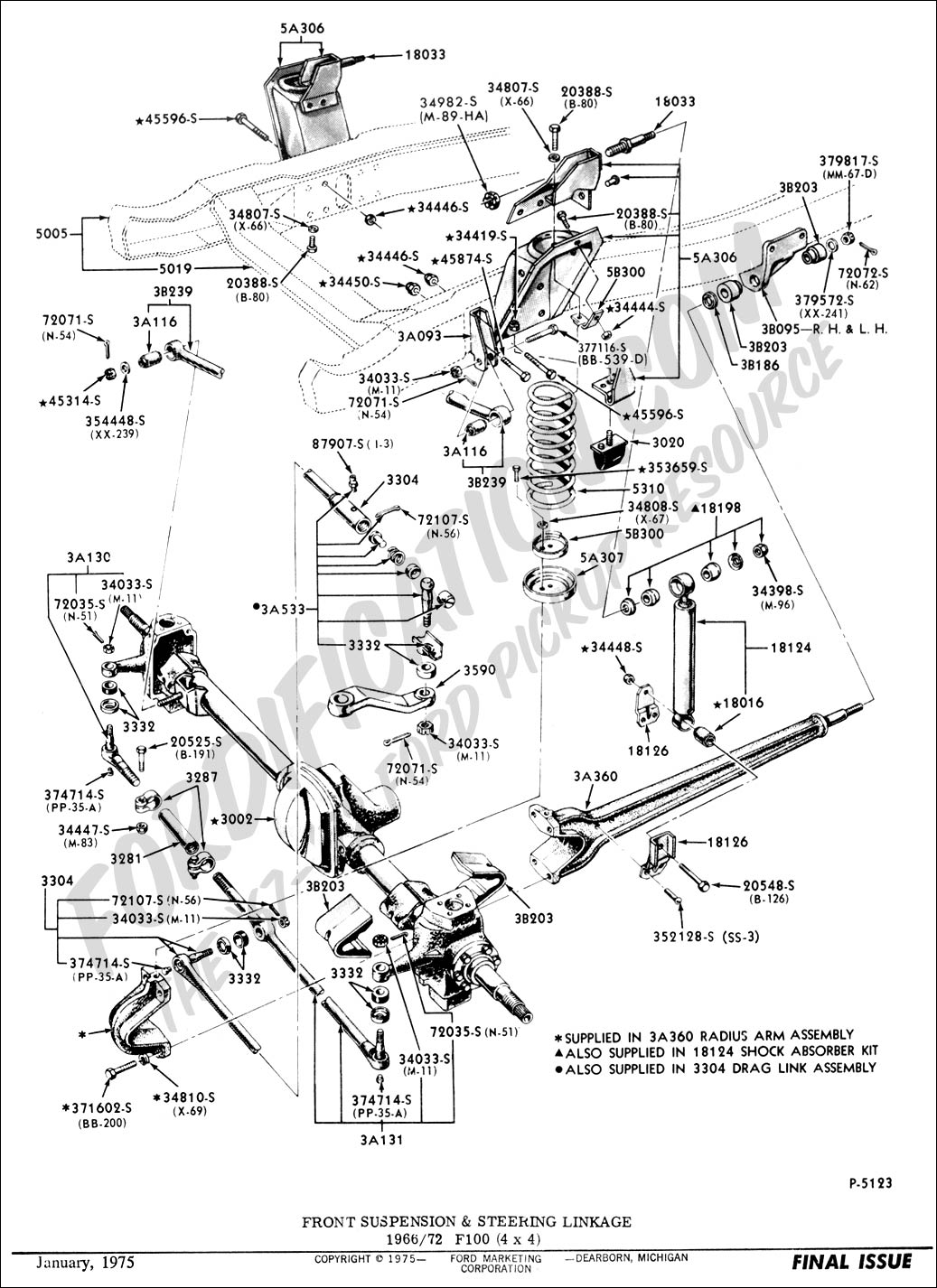 Ford Truck Technical Drawings and Schematics - Section A - Front/Rear Axle Assemblies and