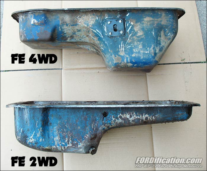 Ford fe block rear sump oil pan