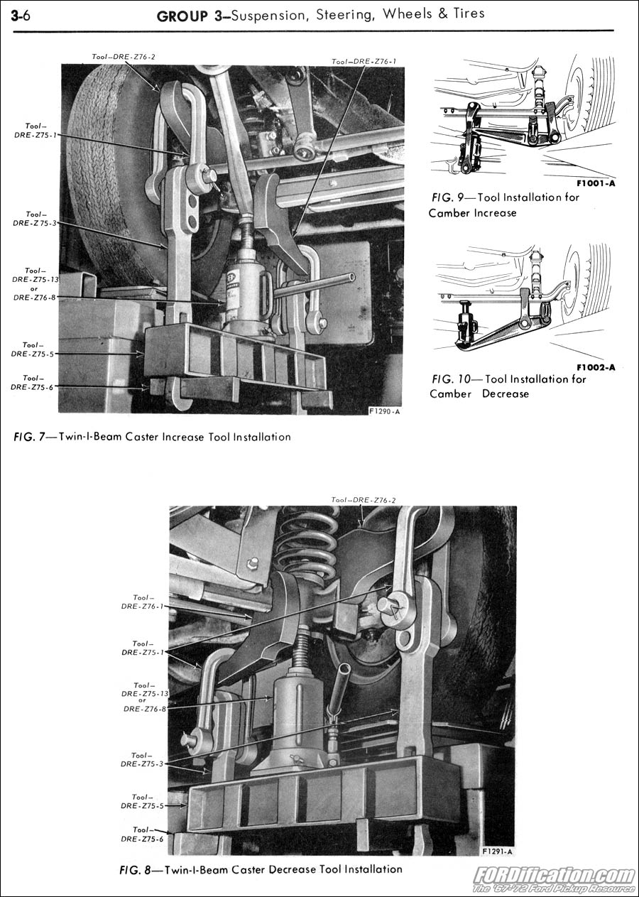 Ford twin i beam camber adjustment #7