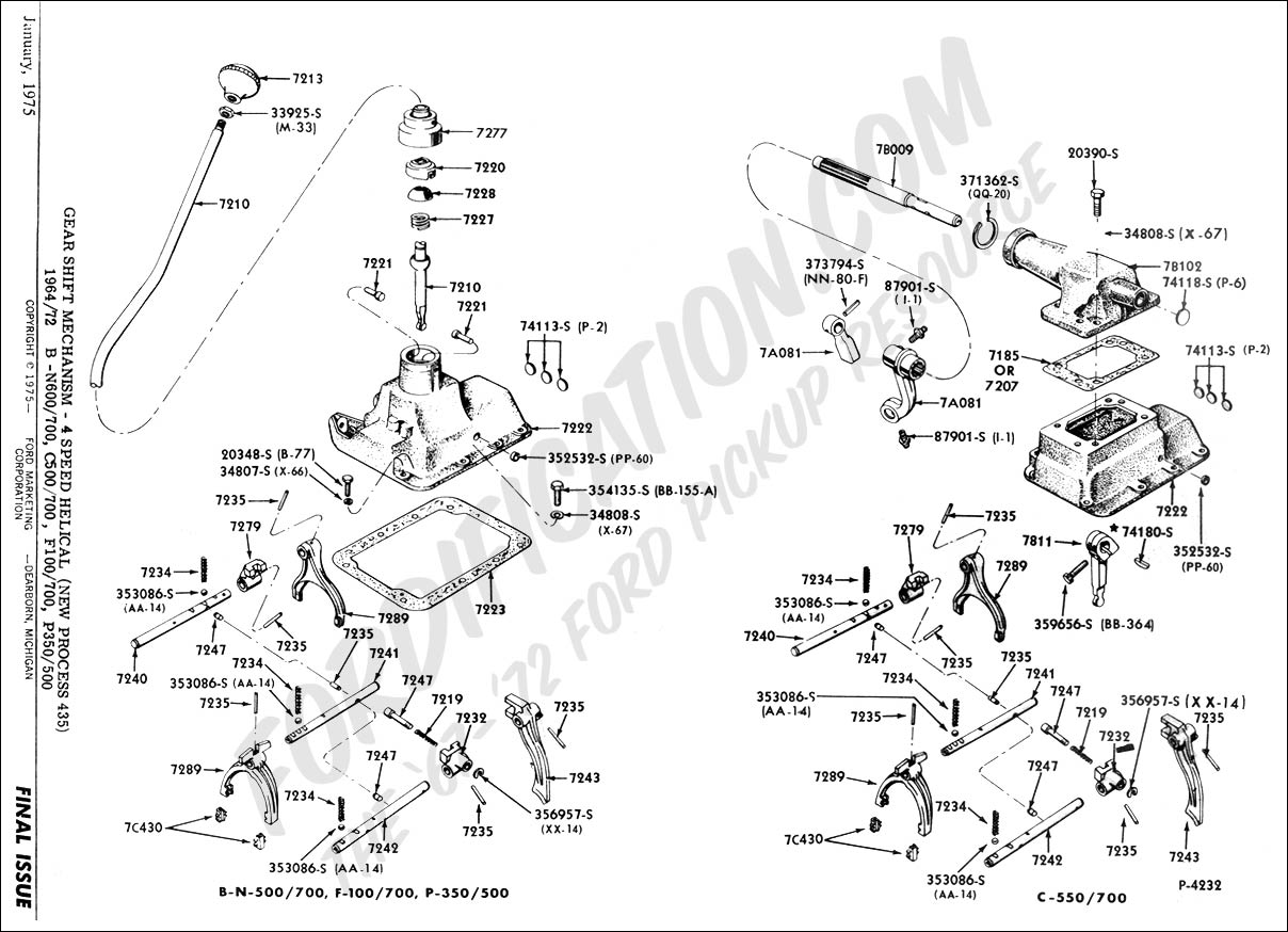 Ford Truck Technical Drawings And Schematics Section G Drivetrain Transmission Clutch Transfer Case Etc