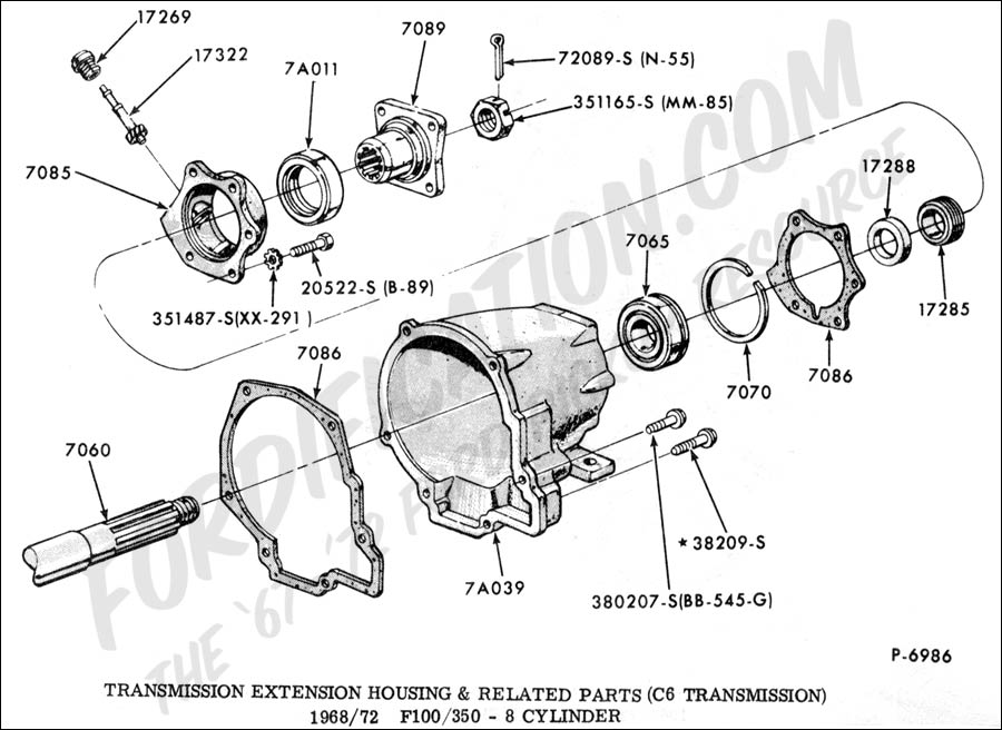 Ford c6 transmission parts breakdown #7