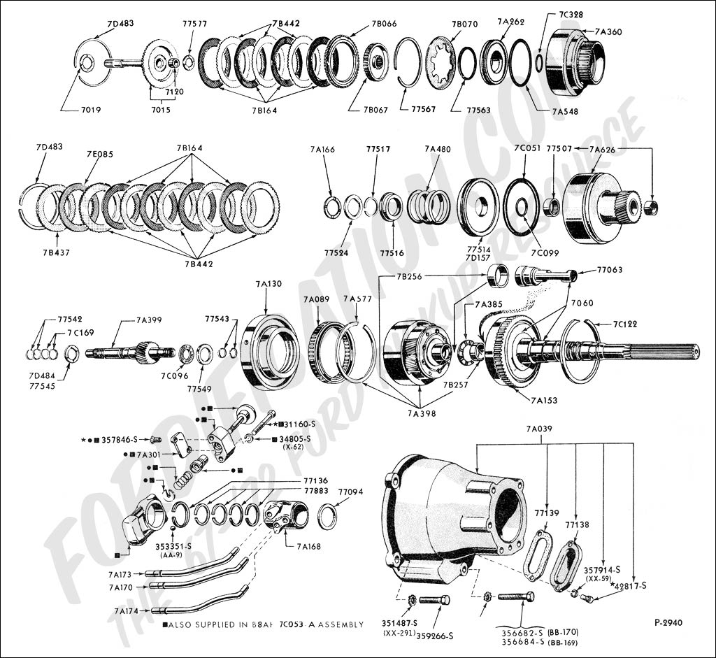 Ford c6 transmission parts breakdown