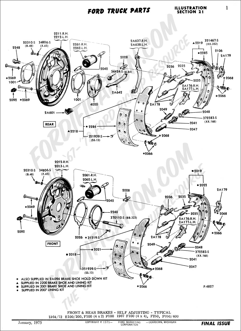 Ford Truck Technical Drawings and Schematics - Section B - Brake