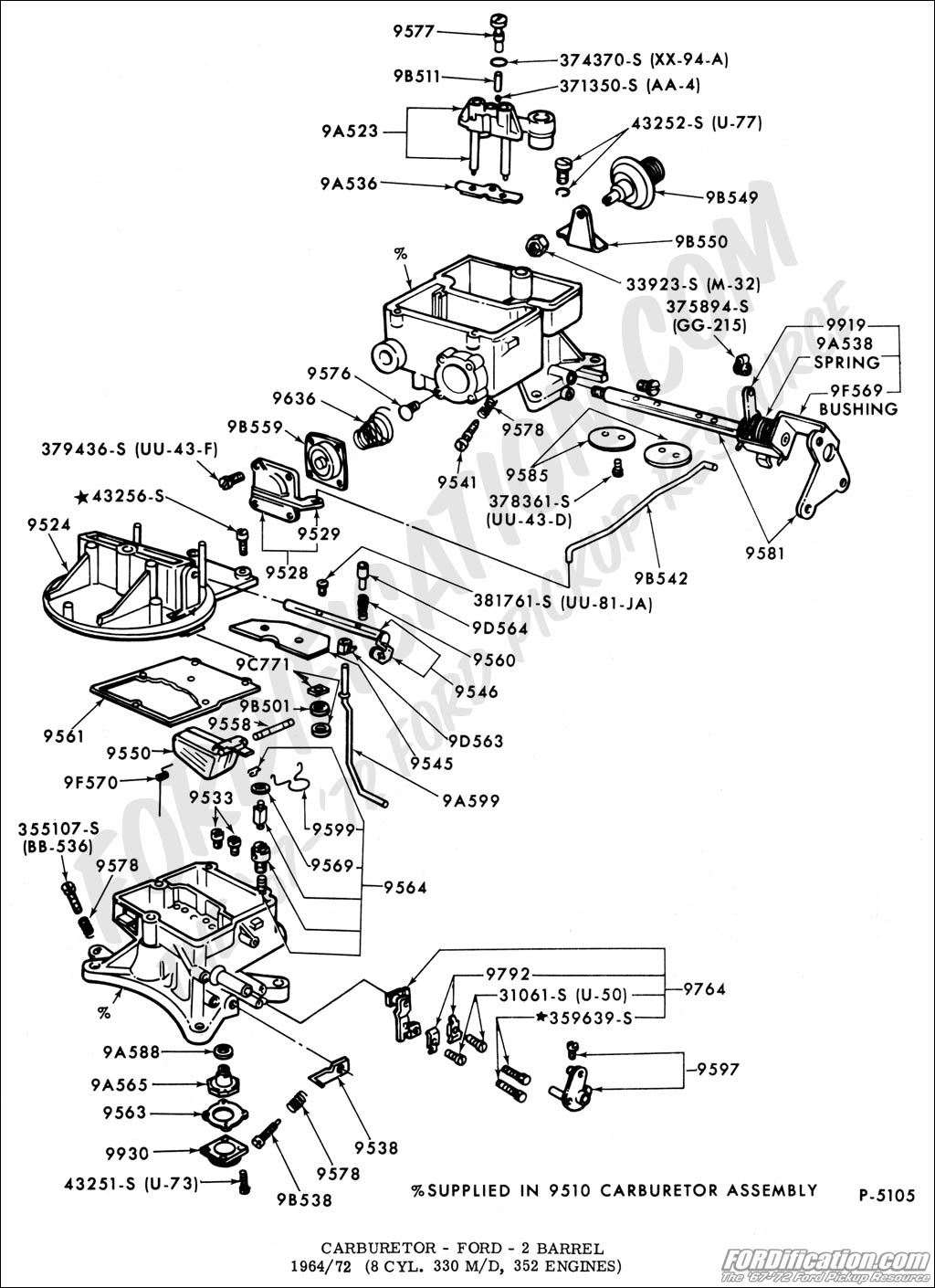1972 Ford f100 carburetor diagram