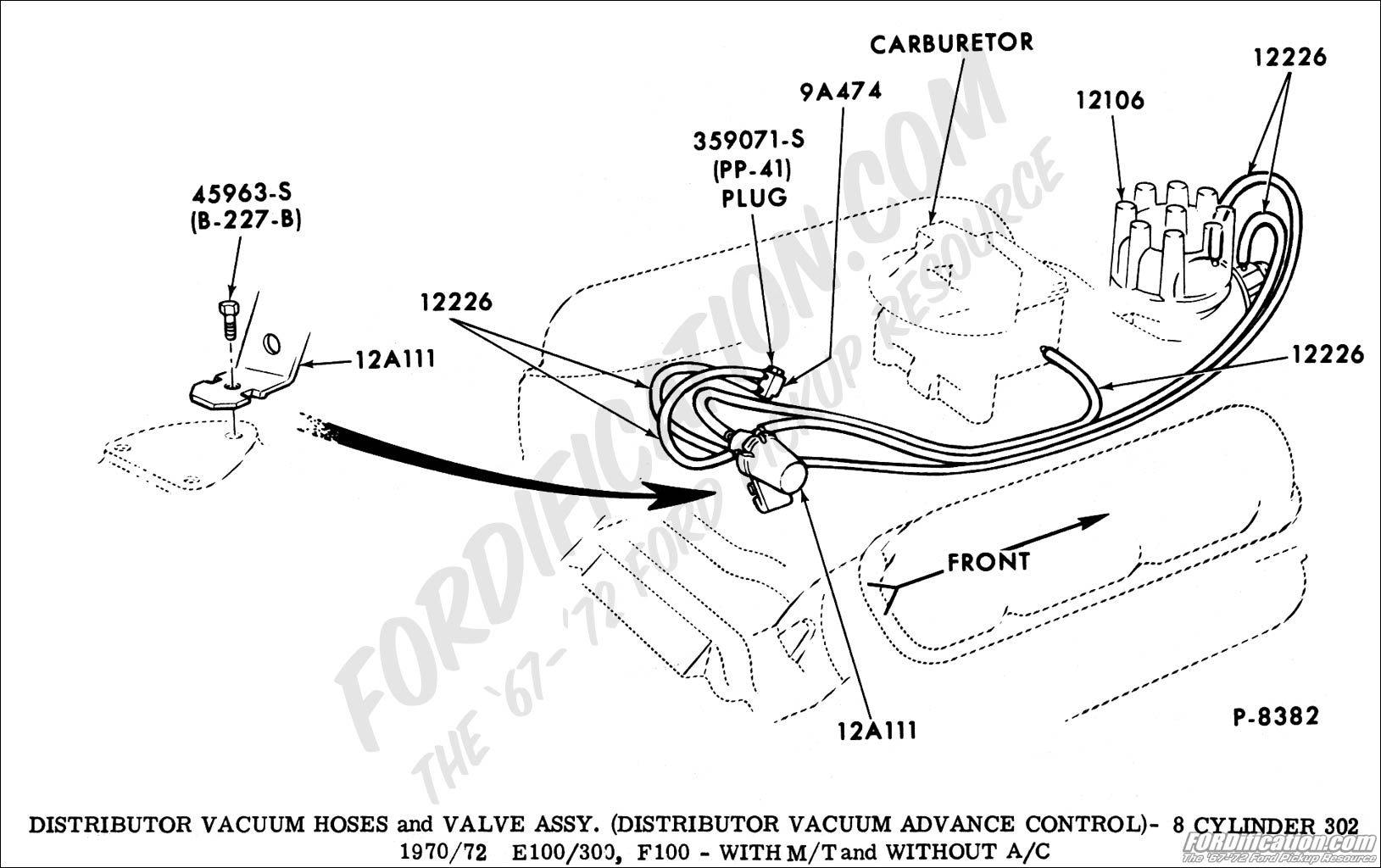 Ford bronco vacuum hose diagram #9