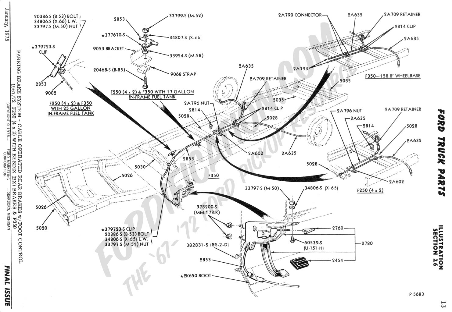 Ford Truck Technical Drawings and Schematics - Section B - Brake