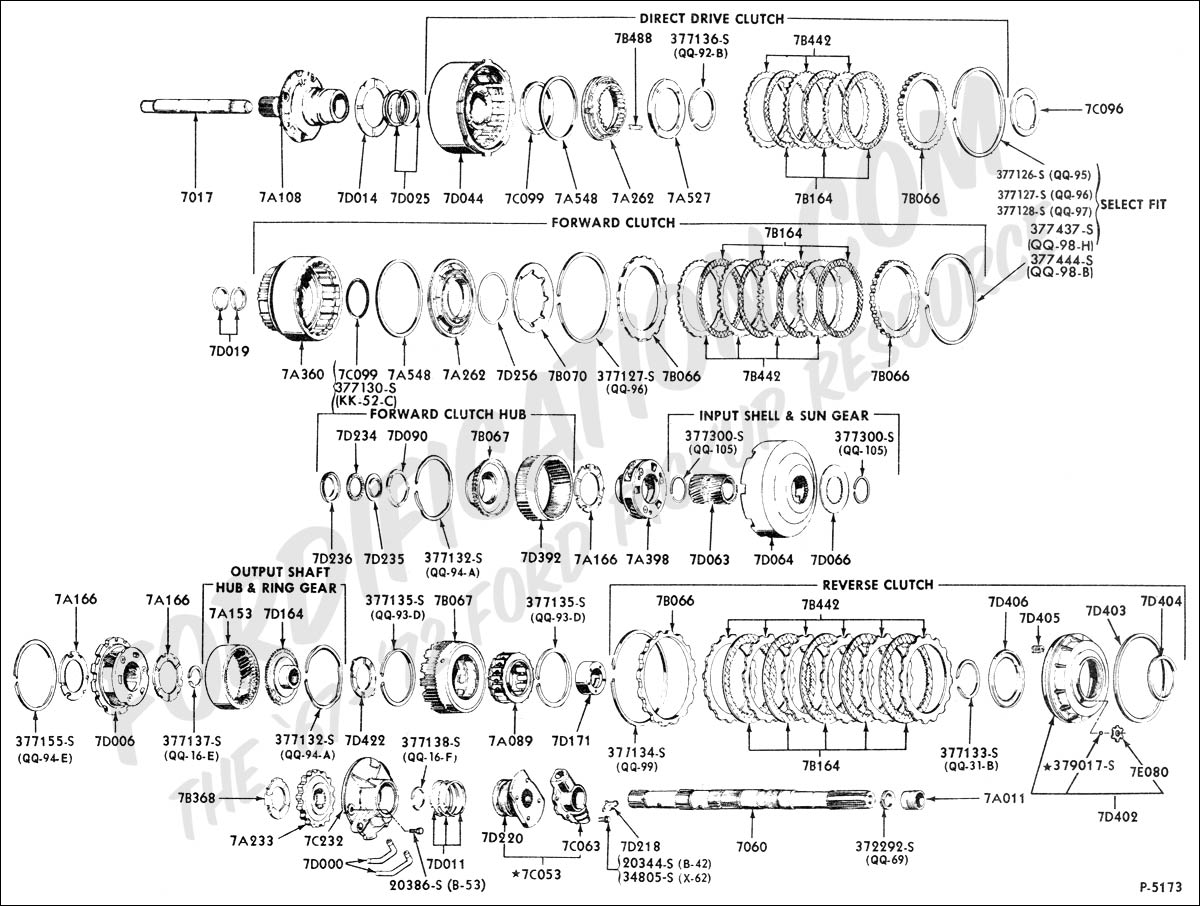 Ford c6 transmission parts breakdown #5